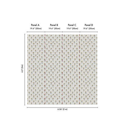 Gardenia Wallpaper in Overcast by Papier