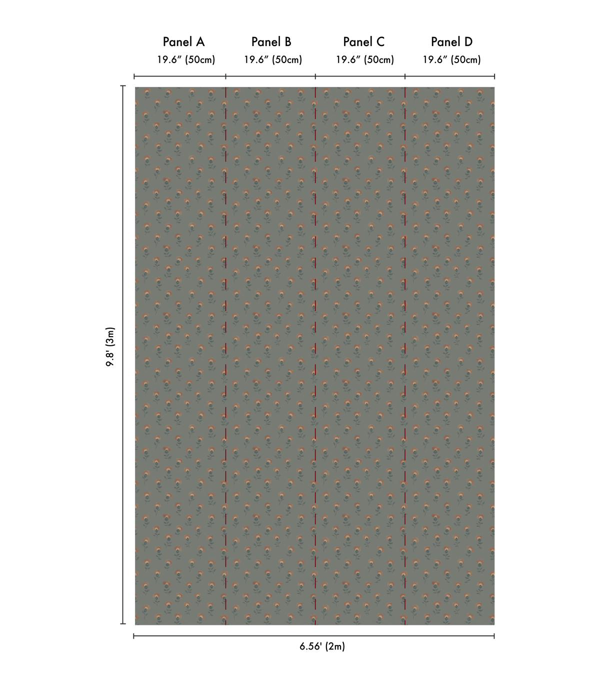 Gardenia Wallpaper in Soft Chambray by Papier
