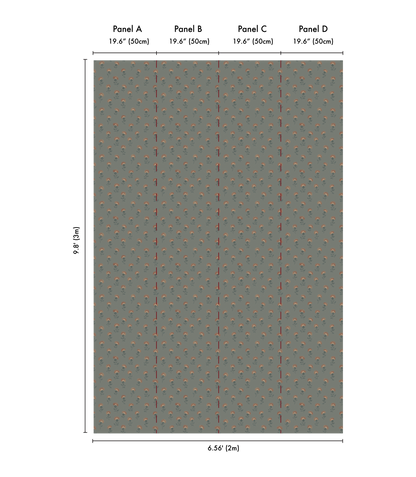 Gardenia Wallpaper in Soft Chambray by Papier