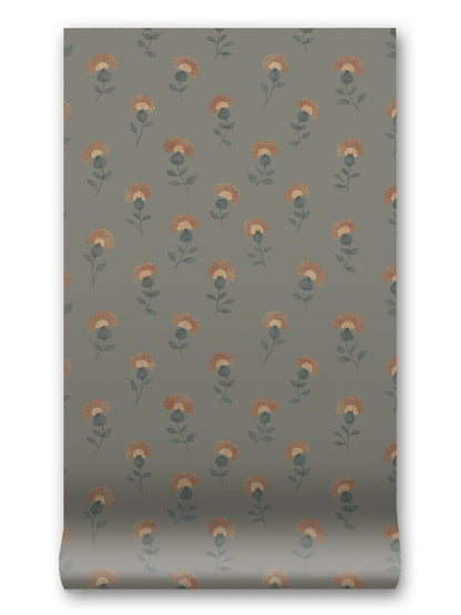 Gardenia Wallpaper in Soft Chambray by Papier, third view