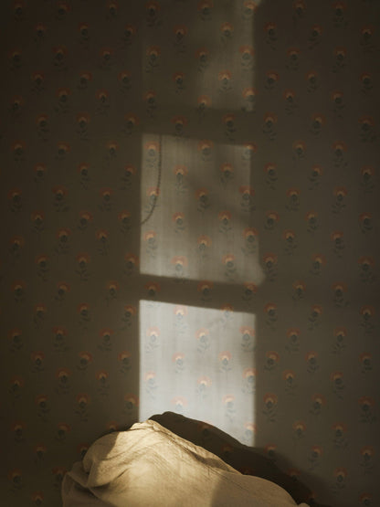 Gardenia Wallpaper in Soft Chambray by Papier, fourth view