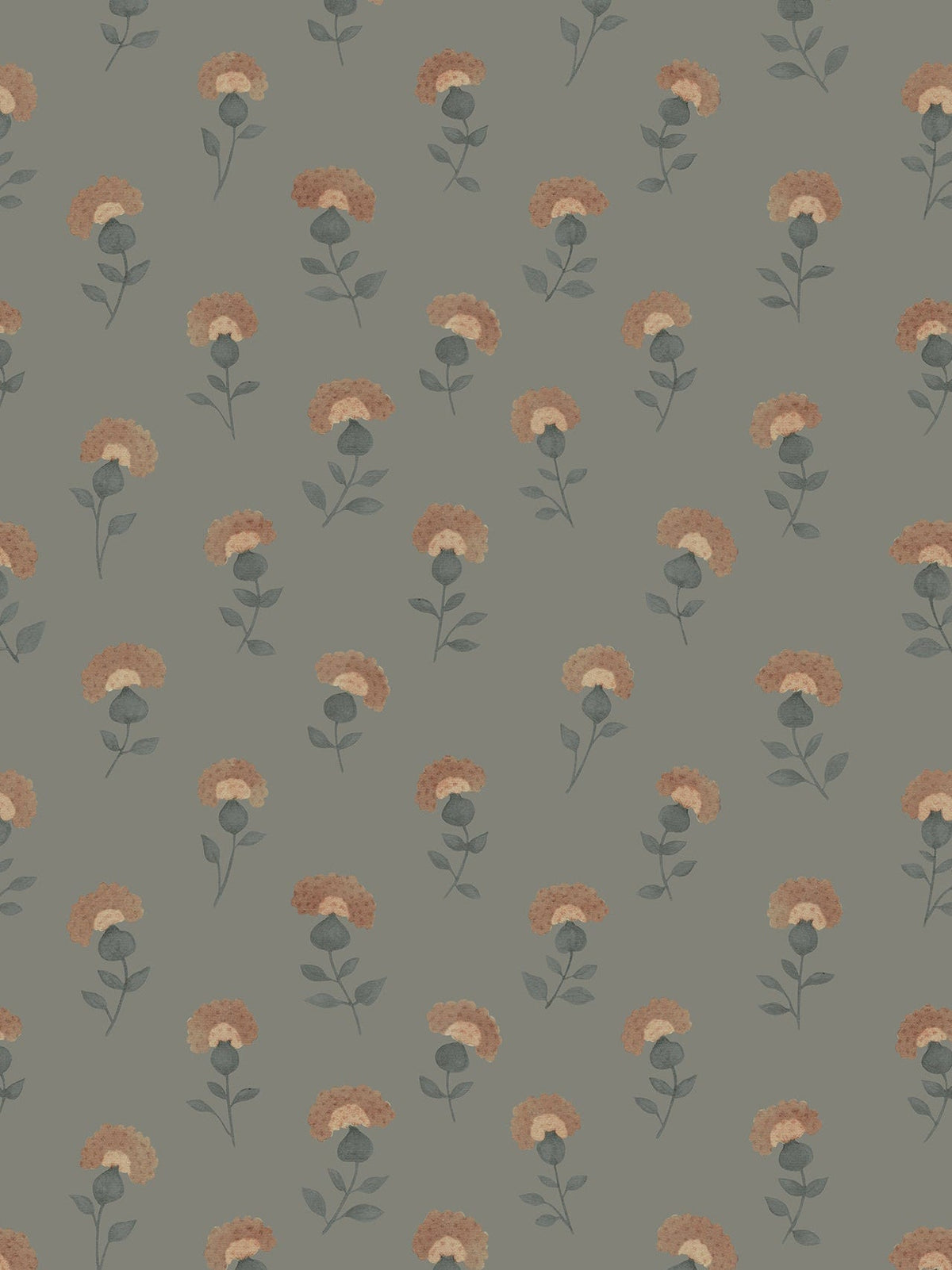 Gardenia Wallpaper in Soft Chambray by Papier