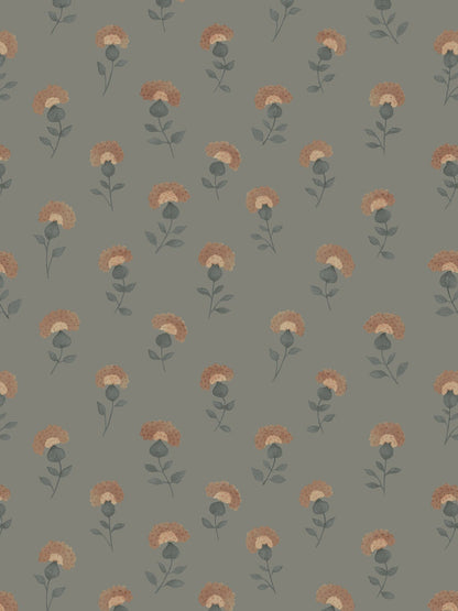 Gardenia Wallpaper in Soft Chambray by Papier
