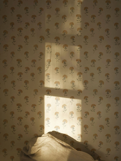 Gardenia Wallpaper in Sun Stream by Papier, fourth view