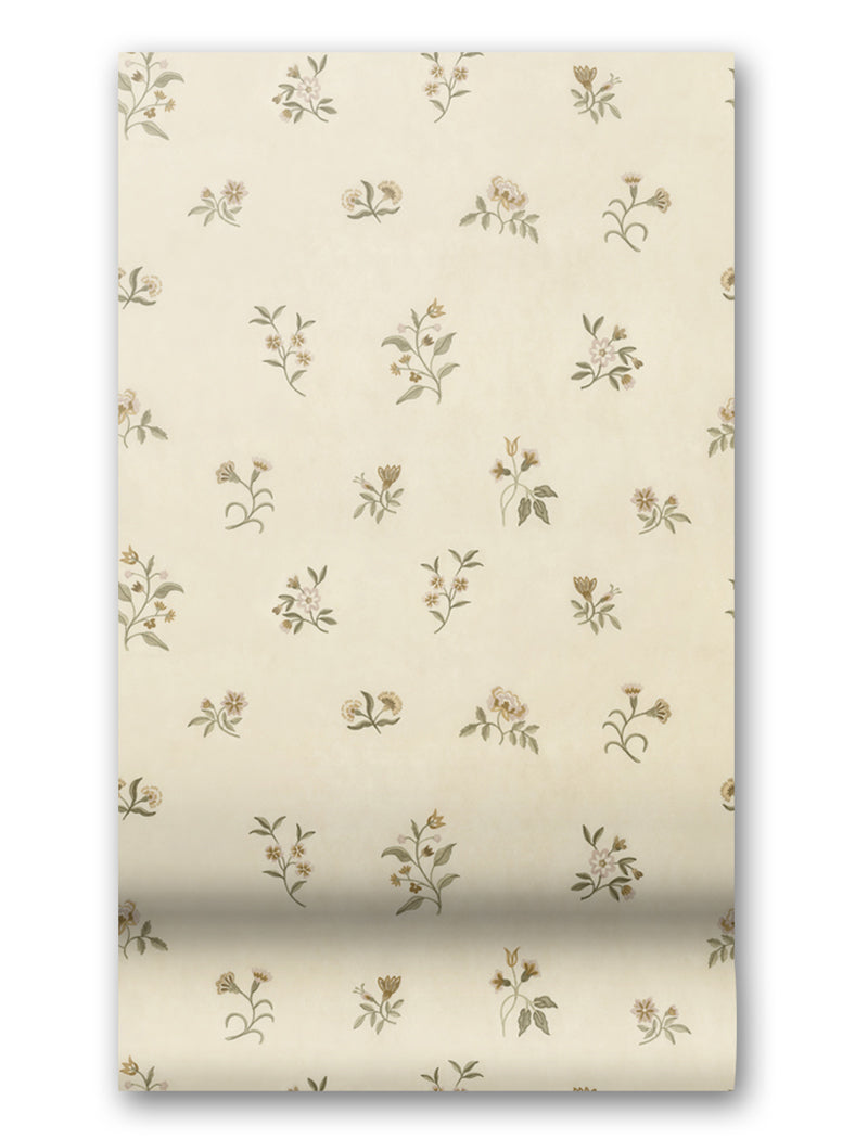 Lovers Bloom Wallpaper in Aloe Wash by Papier, third view
