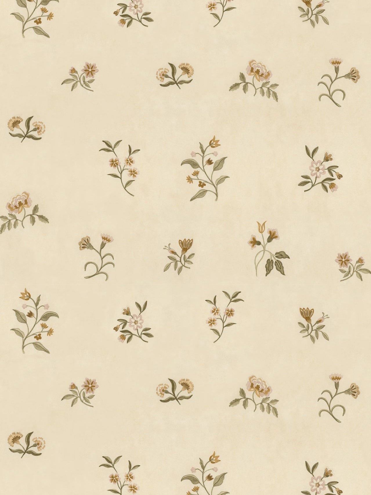 Lovers Bloom Wallpaper in Aloe Wash by Papier