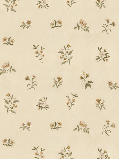 Lovers Bloom Wallpaper in Aloe Wash by Papier