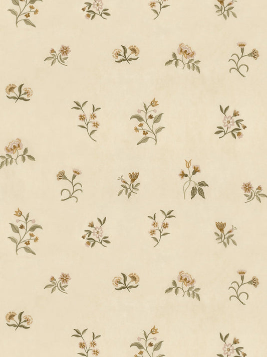 Lovers Bloom Wallpaper in Aloe Wash by Papier