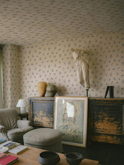 Lovers Bloom Wallpaper in Blueberry Pancake by Papier, fourth view