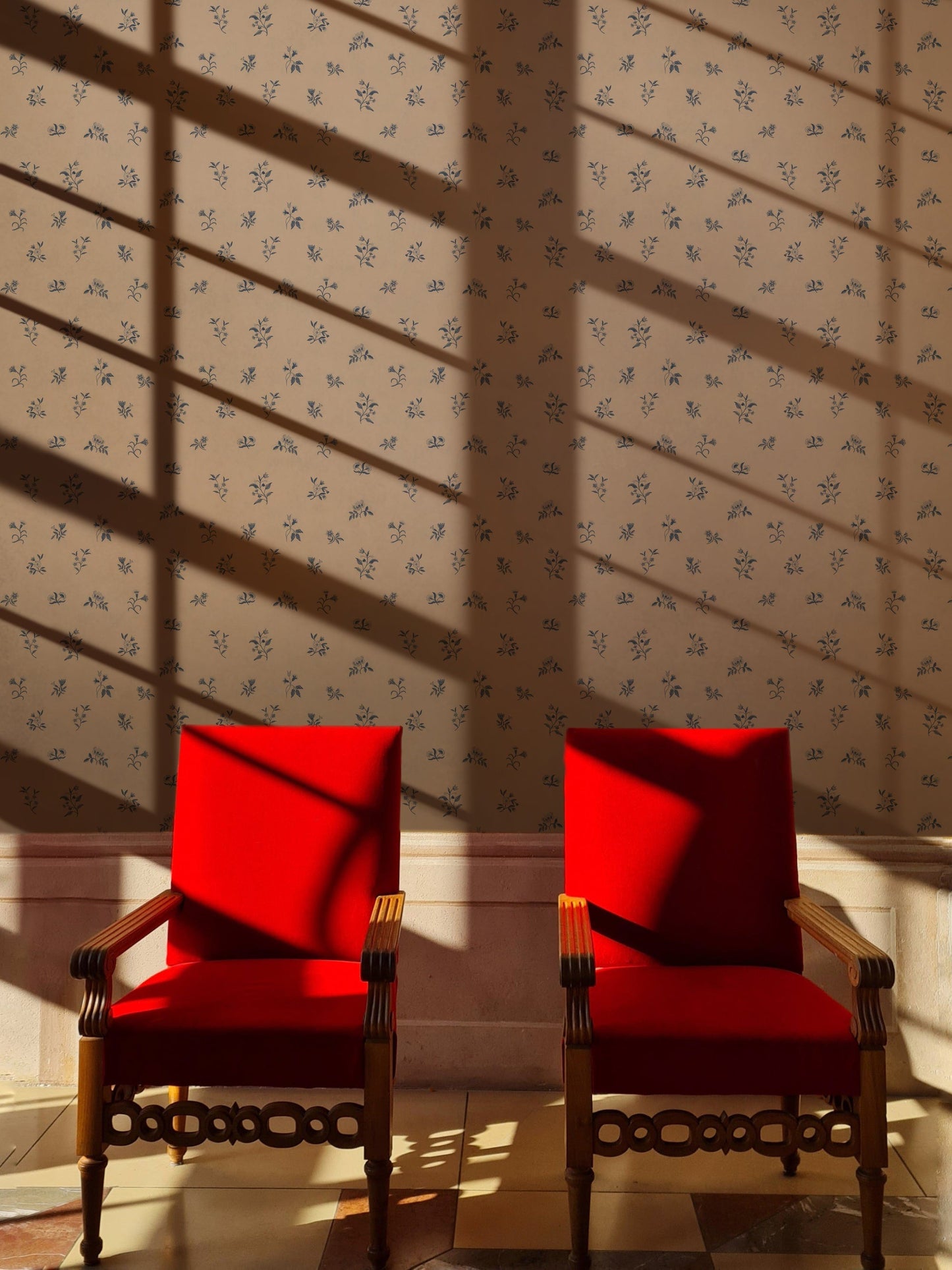 Lovers Bloom Wallpaper in Blueberry Pancake by Papier, sixth view