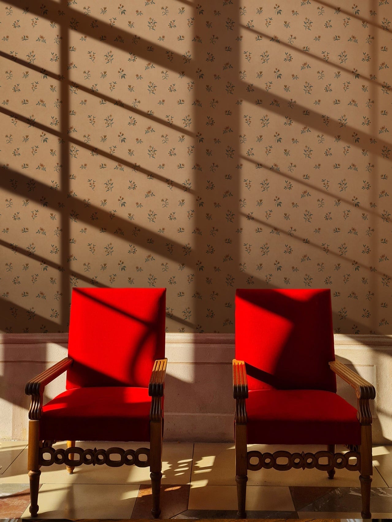 Lovers Bloom Wallpaper in Honey Glaze by Papier, sixth view