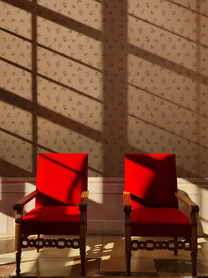 Lovers Bloom Wallpaper in Honey Glaze by Papier, sixth view