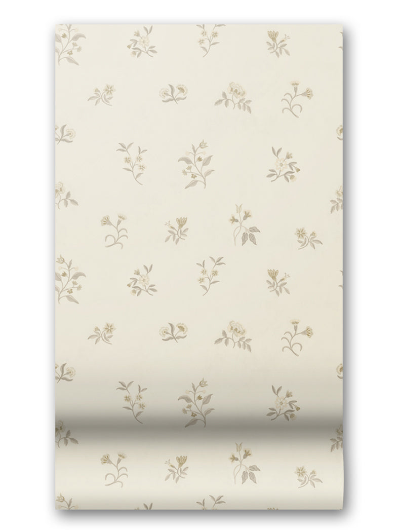 Lovers Bloom Wallpaper in Marshmellow by Papier, third view