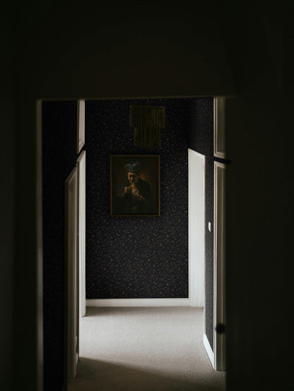 Loom Primavera  Wallpaper in Blue Depths