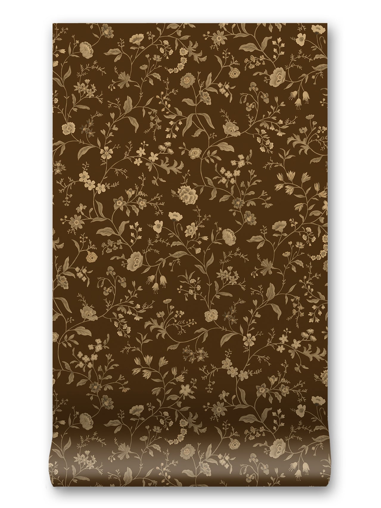 Primavera Wallpaper in Roasted Coffee by Papier, third view