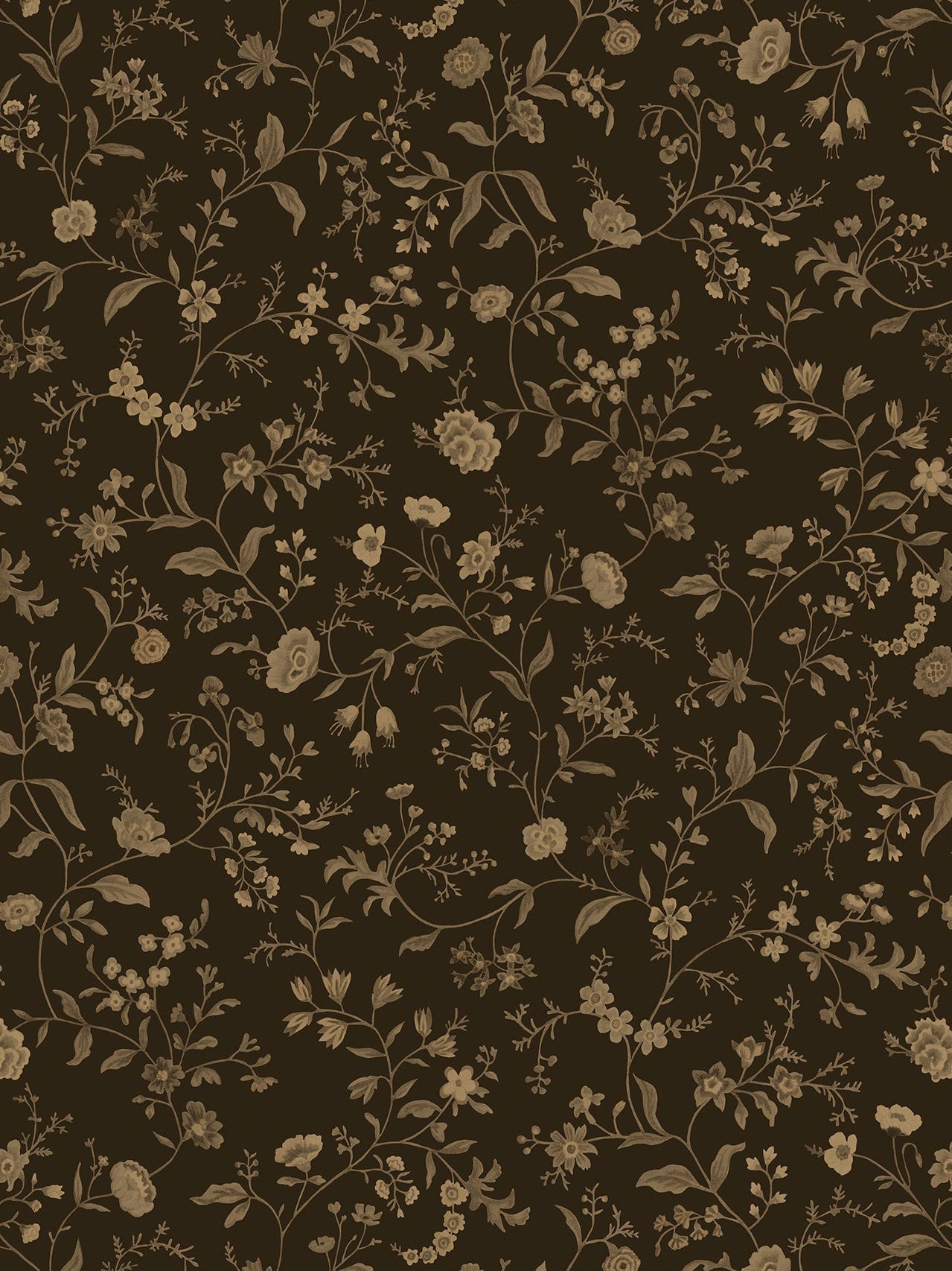 Primavera Wallpaper in Scarab by Papier