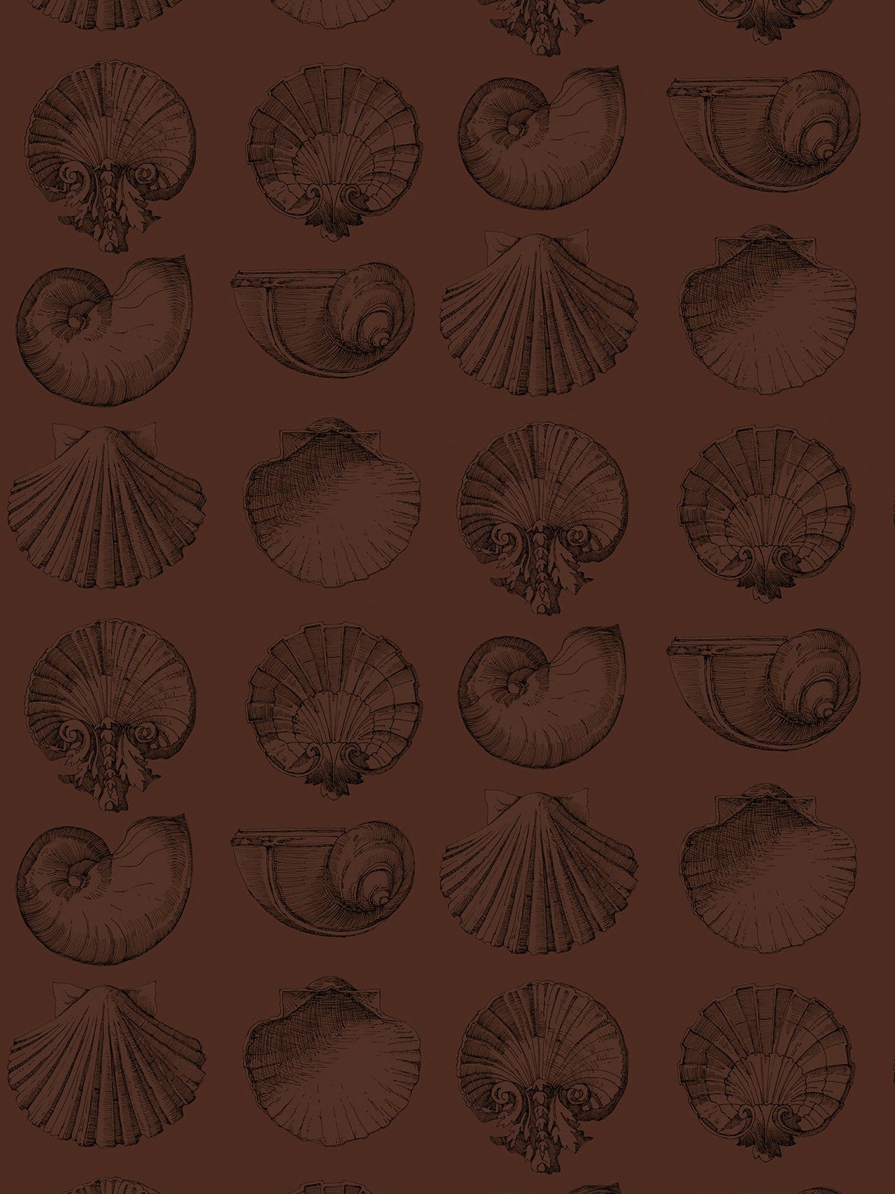 Loom Salvador  Wallpaper in Fired Brick