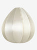 Lotus Big Lampshade in Off-White Silk with White Ribbon Lamp Shades