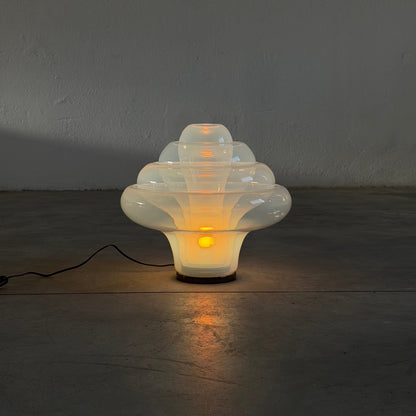 "Lotus" Opalescent Murano Glass Table Lamp by Carlo Nason for V.Nason & C. Table Lamps