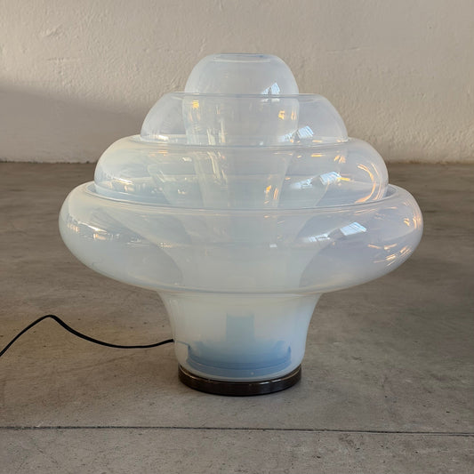"Lotus" Opalescent Murano Glass Table Lamp by Carlo Nason for V.Nason & C. Table Lamps