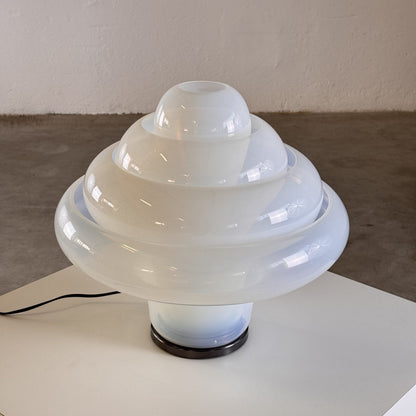 "Lotus" Table Lamp by Carlo Nason for Mazzega, Opalescent Glass, 1960s Design Table Lamps