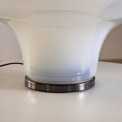 "Lotus" Table Lamp by Carlo Nason for Mazzega, Opalescent Glass, 1960s Design Table Lamps