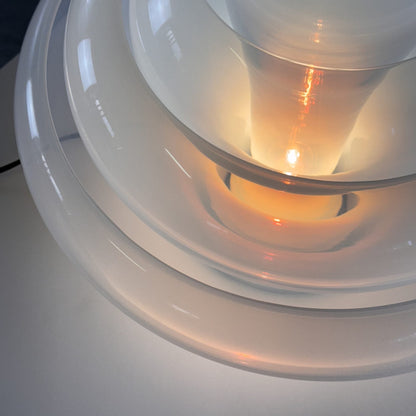 "Lotus" Table Lamp by Carlo Nason for Mazzega, Opalescent Glass, 1960s Design Table Lamps