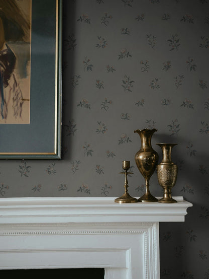 Lovers Bloom Wallpaper in Moody Haze