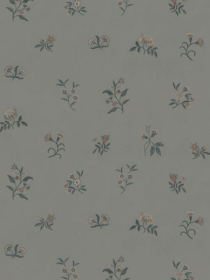 Lovers Bloom Wallpaper in Moody Haze by Papier