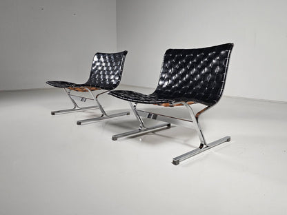 Pair of Luar Lounge Chairs by Ross Littell for ICF De Padova, 1960s Armchair