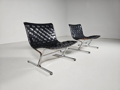 Pair of Luar Lounge Chairs by Ross Littell for ICF De Padova, 1960s Armchair