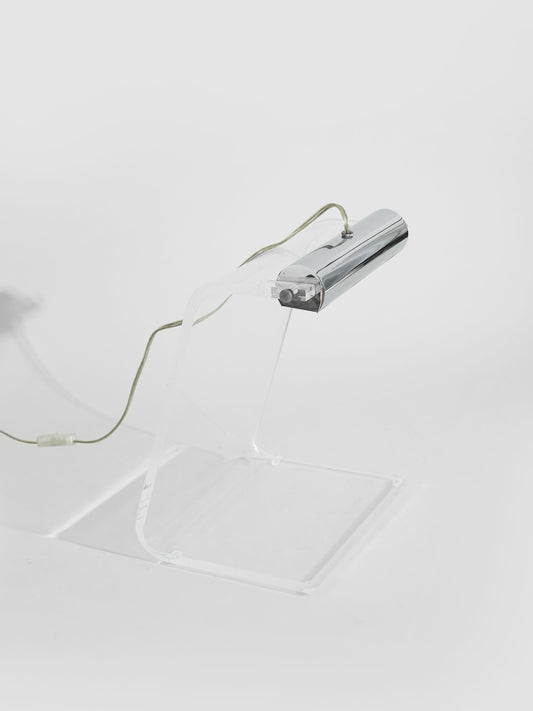 Lucite and Chrome Table Lamp Table Lamps