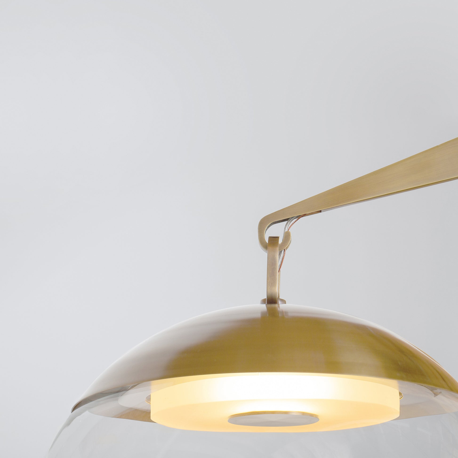 Lure Flush 16 Ceiling Light in Brass Clear Glass Flush Mounts