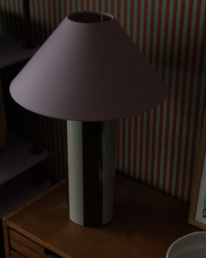 Lampe de table Ombrellina en Chicorée Café et Teinte Verte