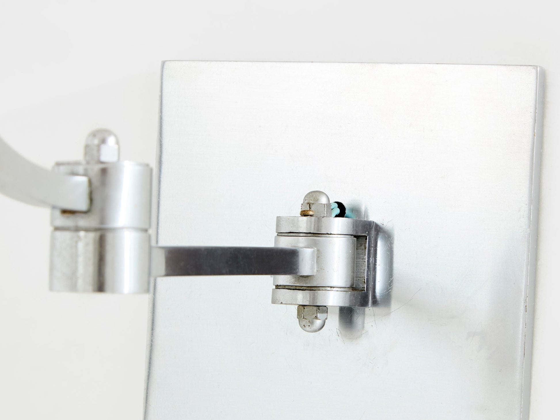 Maison Charles Single Brushed Steel Adjustable Swing-Arm Sconce 1960s Sconces