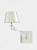 Maison Charles Single Brushed Steel Adjustable Swing-Arm Sconce 1960s Sconces