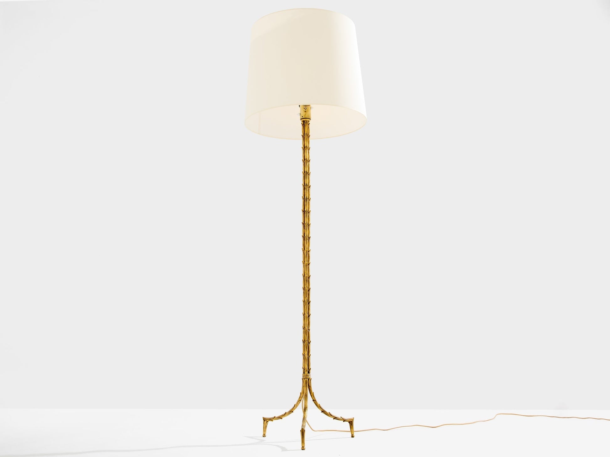 Maison Jansen Foliage Gilt Bronze Floor Lamp 1950s Floor Lamps