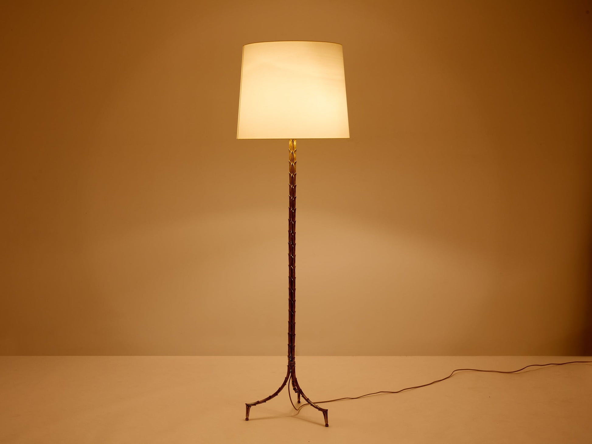 Maison Jansen Foliage Gilt Bronze Floor Lamp 1950s Floor Lamps