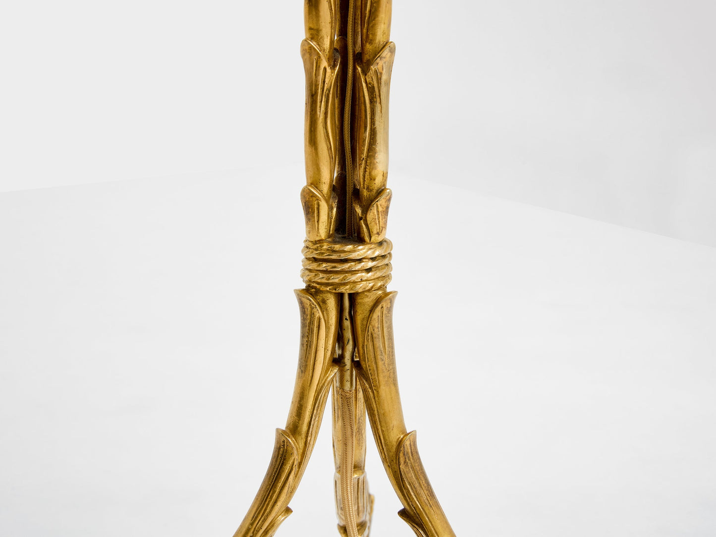 Maison Jansen Foliage Gilt Bronze Floor Lamp 1950s Floor Lamps