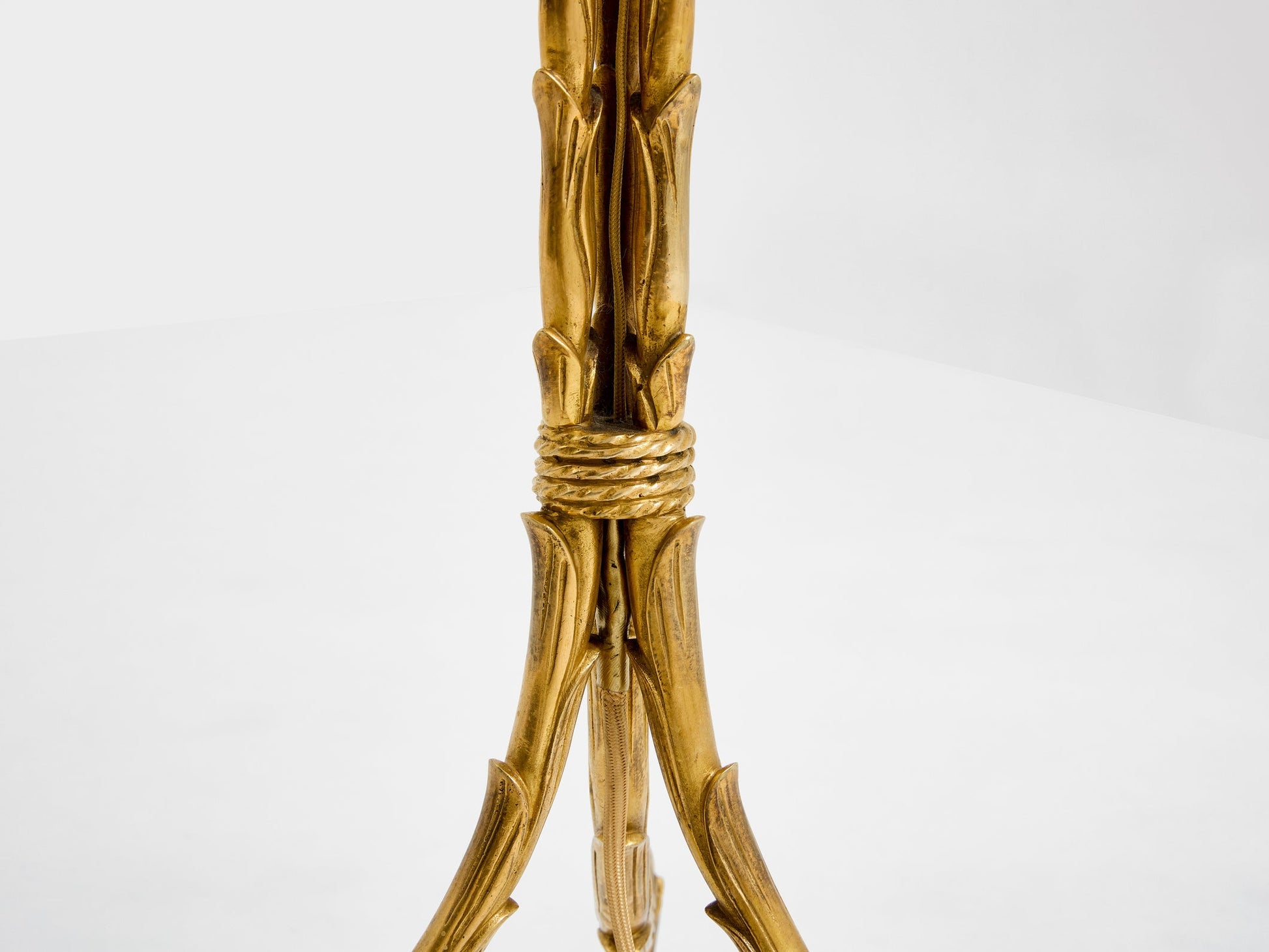 Maison Jansen Foliage Gilt Bronze Floor Lamp 1950s Floor Lamps