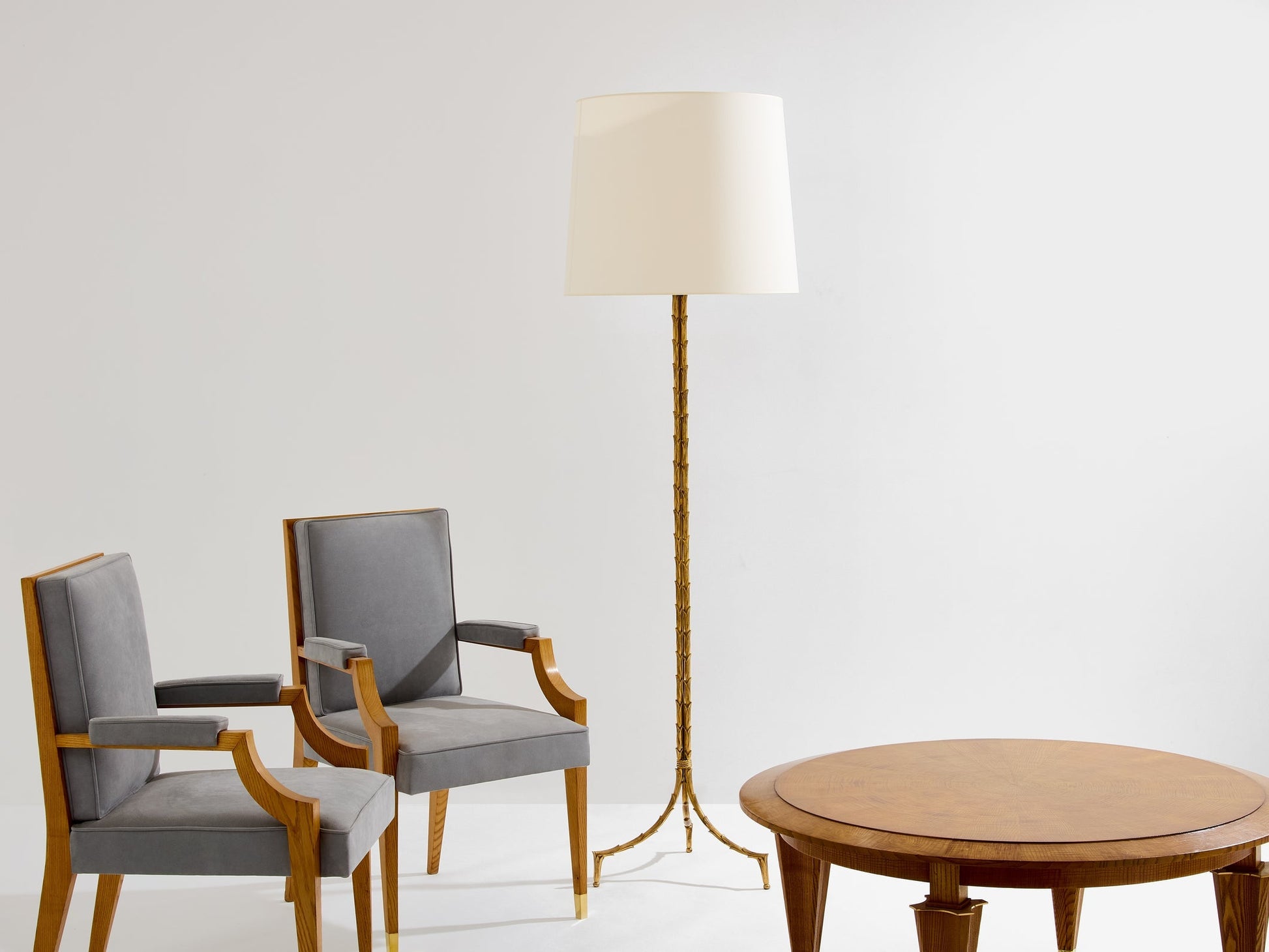 Maison Jansen Foliage Gilt Bronze Floor Lamp 1950s Floor Lamps