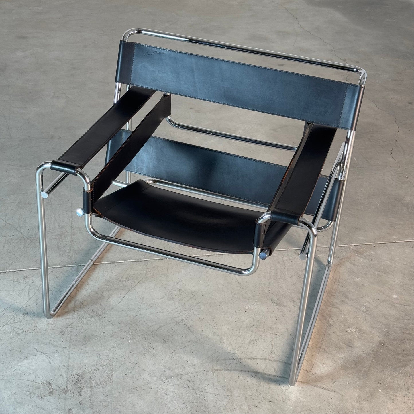 Marcel Breuer Wassily Chair for Gavina, Bauhaus Icon in Leather, 1960s Chairs