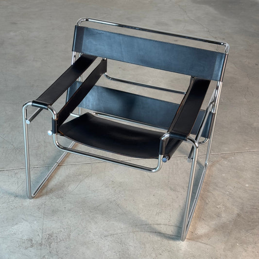 Marcel Breuer Wassily Chair for Gavina, Bauhaus Icon in Leather, 1960s Chairs