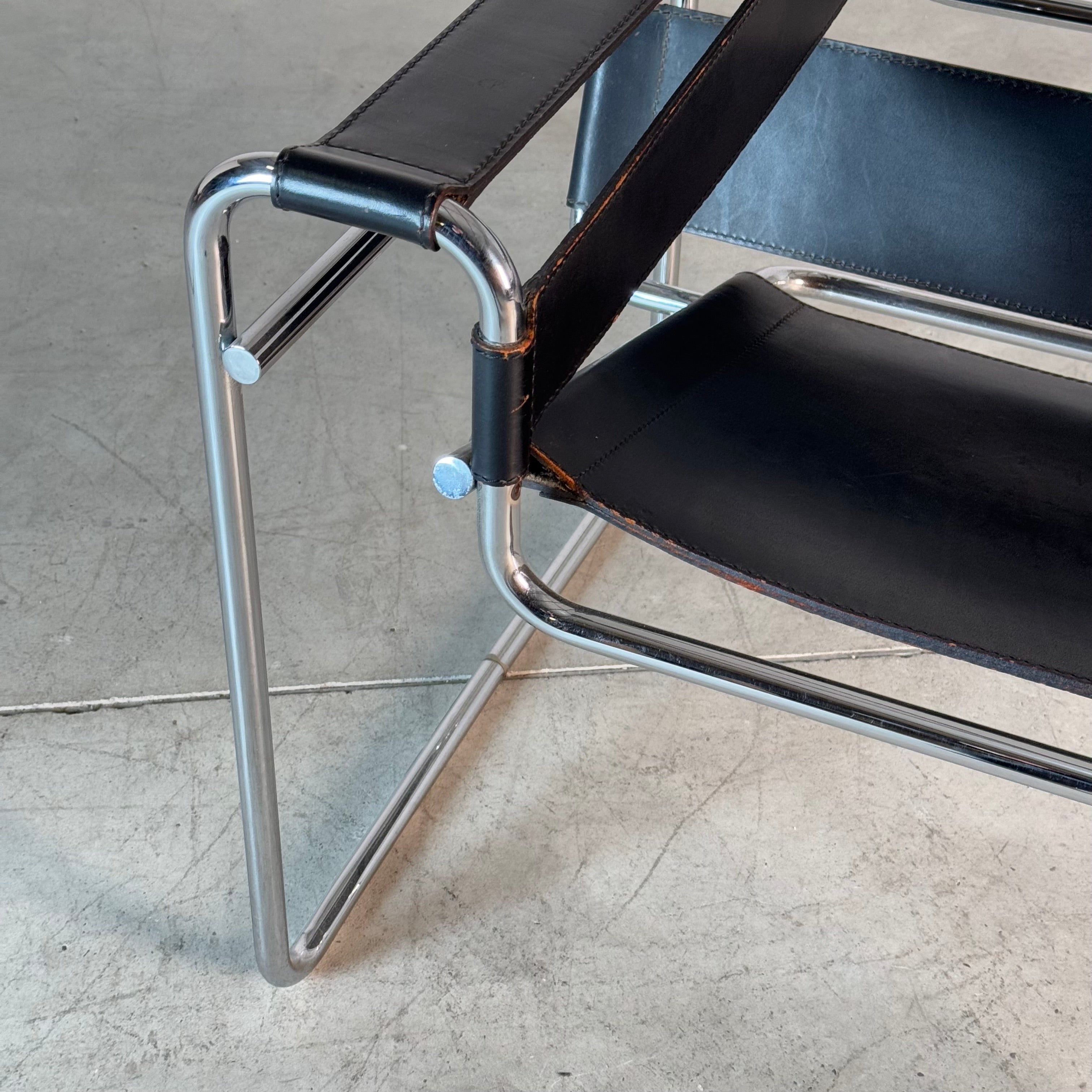 Marcel Breuer Wassily Chair for Gavina, Bauhaus Icon in Leather