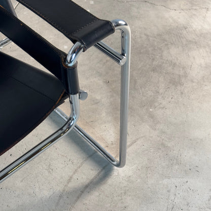 Marcel Breuer Wassily Chair for Gavina, Bauhaus Icon in Leather, 1960s Chairs