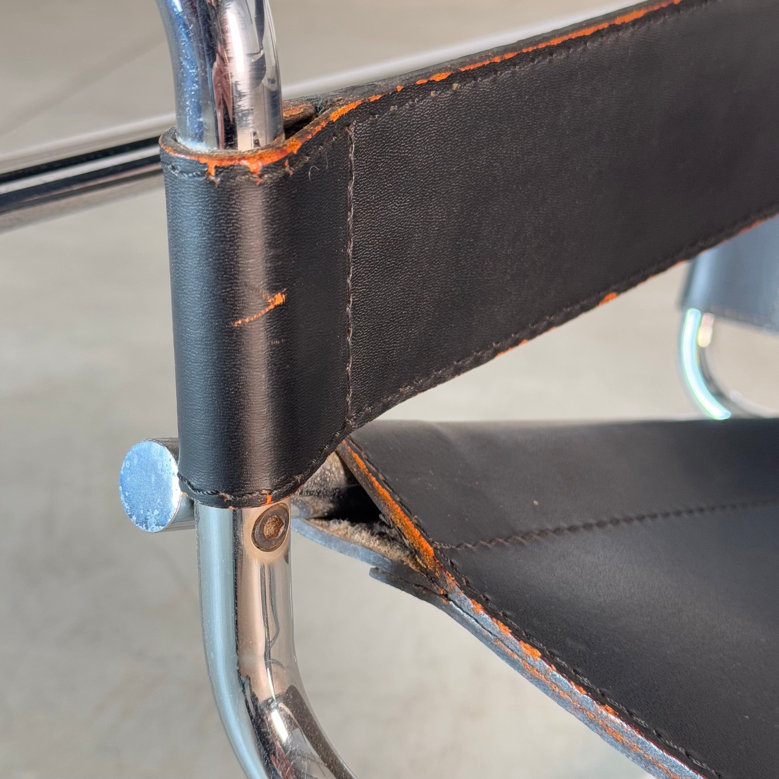 Marcel Breuer Wassily Chair for Gavina, Bauhaus Icon in Leather