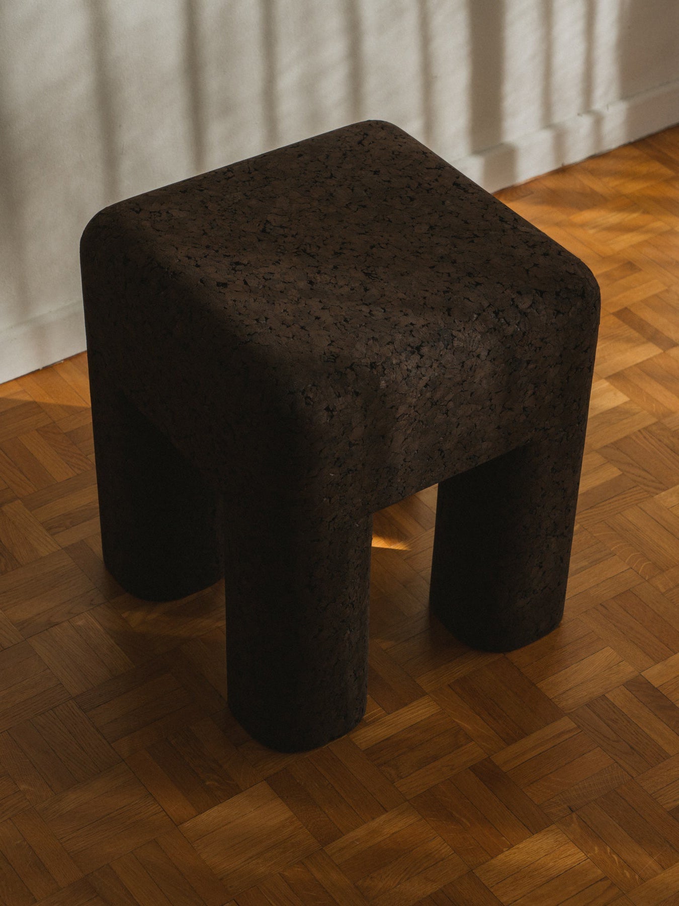 Marcello Black Cork Stool / Side Table End Tables