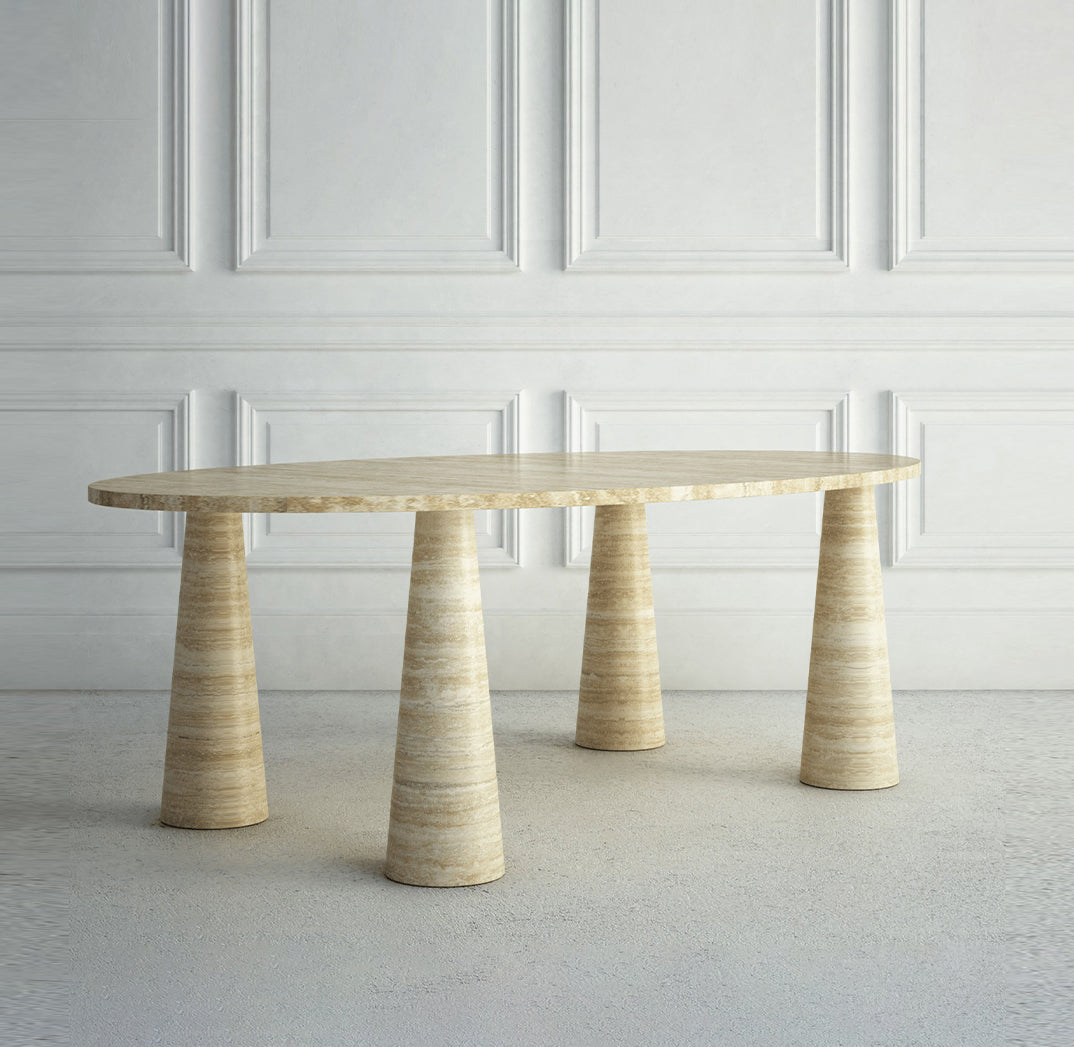 Marianne Travertine Dining Table