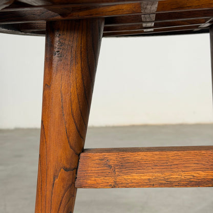 Mario Quarti Attribuited Raised Coffee Table in Solid Chestnut and Glass, 1940s Coffee Tables