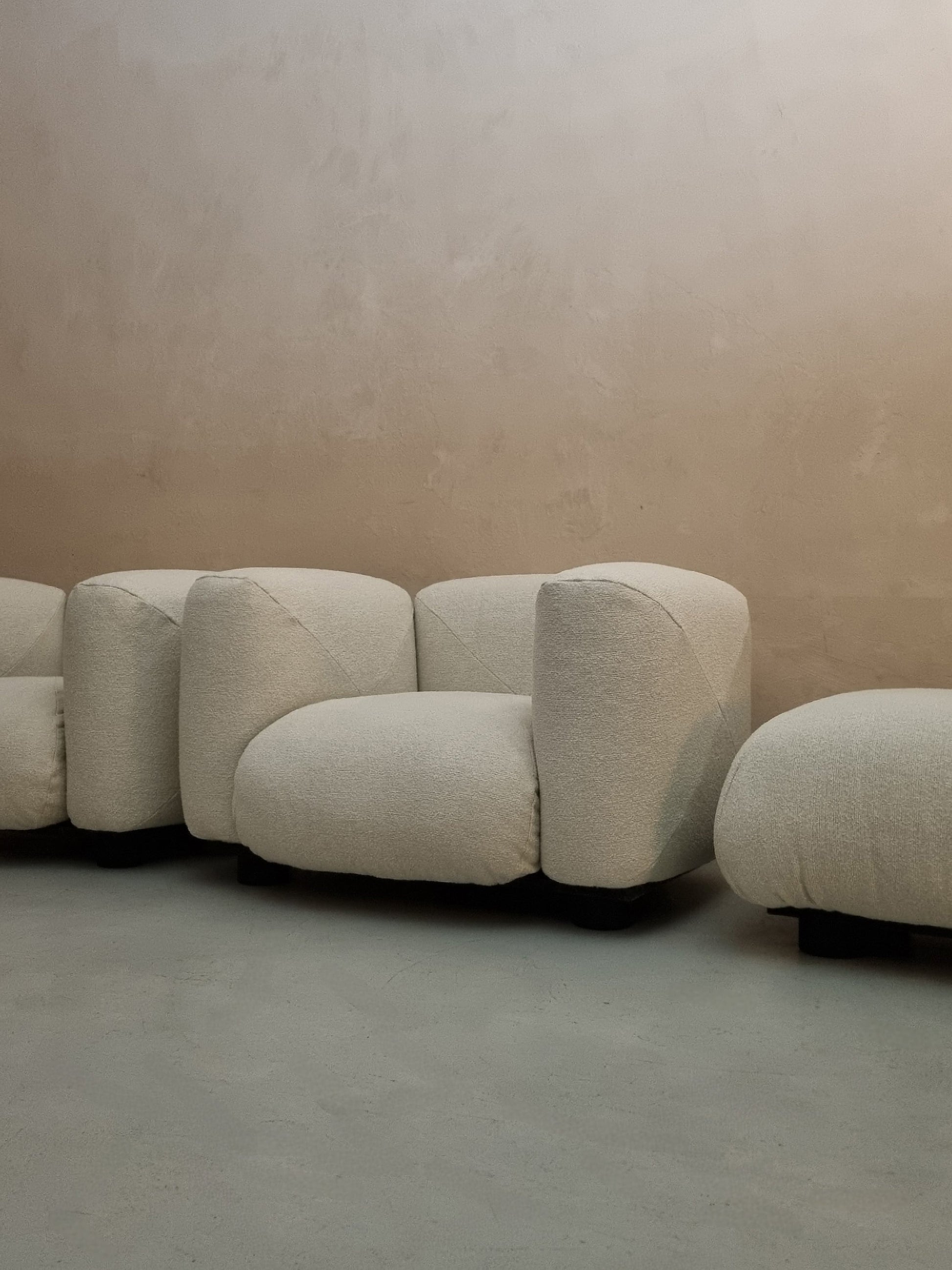 Marius Armchairs and Pouf by Mario Marenco for Arflex, 1971 Chairs